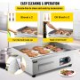 VEVOR Electric Flat Top Grill 3000W Electric Countertop Griddle Grill 22 Inch Stainless Steel Flat Griddle Hotplate BBQ Kitchen Grill Adjustable Temp Control Restaurant Grill