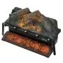 VEVOR Electric Fireplace Log, 23 inch Fireplace Insert Log Heater, with Crackling Sound,Remote Controller, 5 Adjustable Flame Brightness, Timer, Overheat Protection, Thermostat, for Home Decor Black