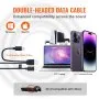 VEVOR USB Microphone, 192kHz/24-bit, Professional Condenser Microphone Kit, with Boom Arm Stand Pop Filter Shock Mount Mute Button Headphones Jack, for Podcast Recording Video Gaming Singing Streaming