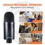 VEVOR USB Microphone, 192kHz/24-bit, Professional Condenser Microphone Kit, with Boom Arm Stand Pop Filter Shock Mount Mute Button Headphones Jack, for Podcast Recording Video Gaming Singing Streaming