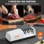 VEVOR Electric Knife Sharpener, 3 Stages Kitchen Knife Sharpener for Quick Sharpening & Polishing, Professional Knife Sharpener with Diamond Abrasives, 15° Angle Guides, and Metal Dust Collection Box