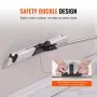 VEVOR Drywall Skimming Kit, Handle + Fixator Smoothing Knife Accessory, Professional Skim Coat Tools For Drywall, Wipe/Drywall Knife, for Gyprock / WallBoard / Plasterboard (No Blade)