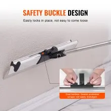 VEVOR Drywall Skimming Kit, Handle + Fixator Smoothing Knife Accessory, Professional Skim Coat Tools For Drywall, Wipe/Drywall Knife, for Gyprock / WallBoard / Plasterboard (No Blade)