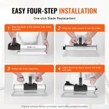 VEVOR Drywall Skimming Kit, Handle + Fixator Smoothing Knife Accessory, Professional Skim Coat Tools For Drywall, Wipe/Drywall Knife, for Gyprock / WallBoard / Plasterboard (No Blade)