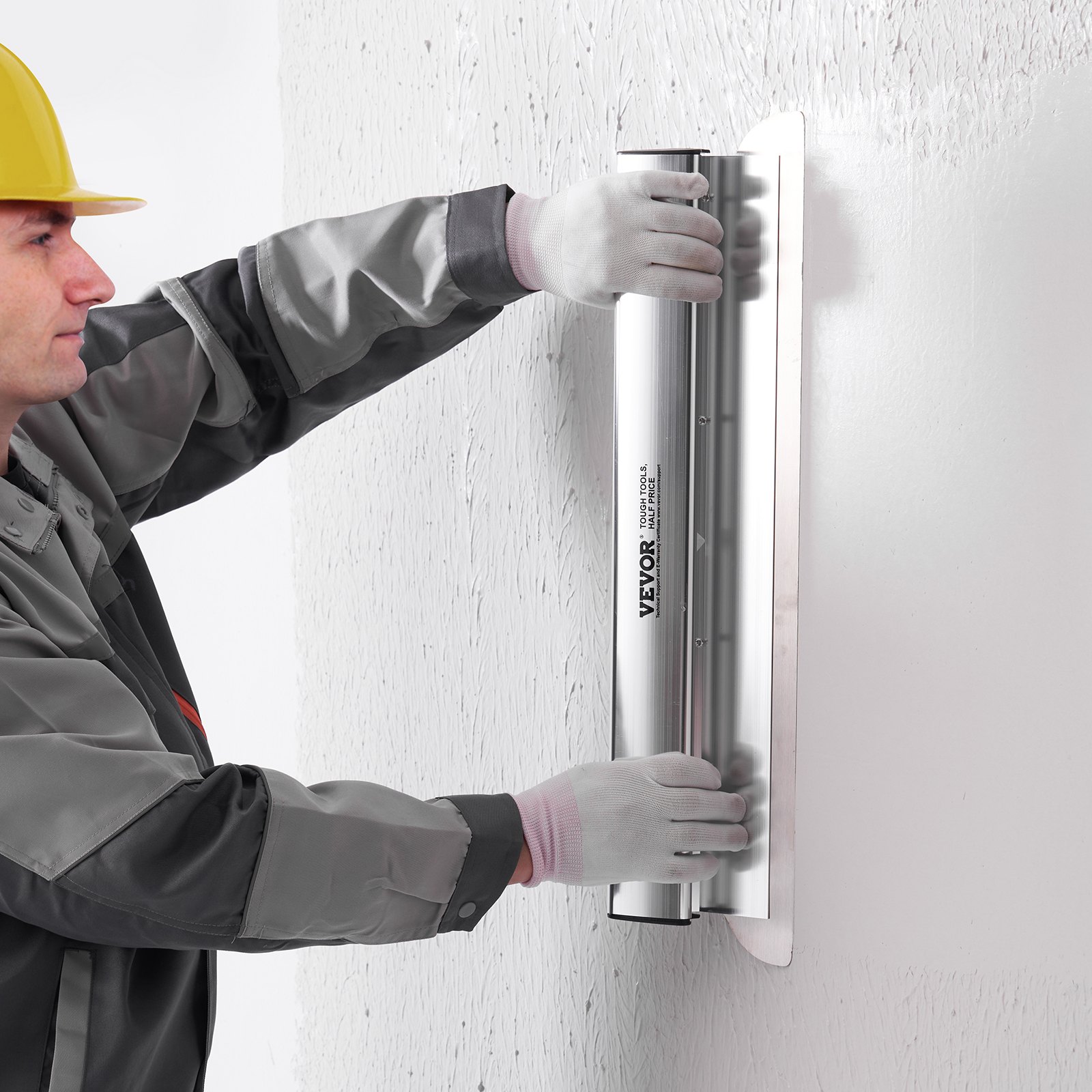 VEVOR Drywall Skimming Blade Set, 10/16/24/32/40 in (25.4/40.6/61/81.3/101.6 cm) Skimming Blades + 34-81.6 in/86.4 - 207 cm Extension Handle Pole, Stainless Steel Knife Professional Skim Coat Tools, for Gyprock/WallBoard/Plasterboard