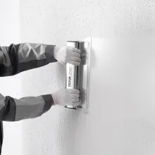 VEVOR Drywall Skimming Blade Set, 7/10/14/16/24 in Skimming Blades + 34 - 81.6 in Extension Handle Pole, Stainless Steel Knife Professional Skim Coat Tools, for Gyprock/WallBoard/Plasterboard