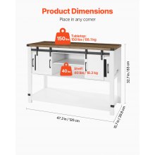 Coffee Bar Cabinet 4-Tier Coffee Bar Table with Barn Doors for Living Room