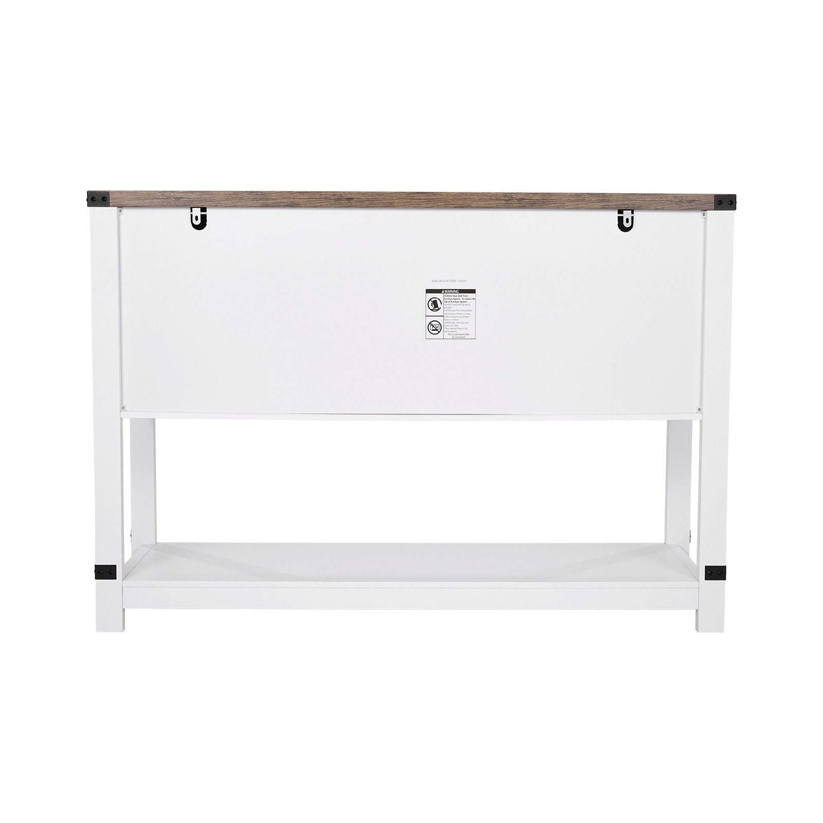 VEVOR Coffee Bar Cabinet, 47.3 x 15.7 x 32.7 in Farmhouse Coffee Bar Cabinet with 4-Tier Storage, Coffee Bar Table with Barn Doors, Farmhouse Sideboard Buffet Cabinet for Living Room, Entryway