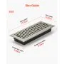 Floor Registers 4x10 Inch 2-Pack Iron Floor Vents for HVAC Grilles Nickel-Plated
