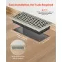 Floor Registers 4x10 Inch 2-Pack Iron Floor Vents for HVAC Grilles Nickel-Plated