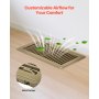 Floor Registers 4 x 10 Inch 6-Pack Iron Floor Vents for HVAC Vent Grilles Brown