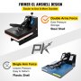 15" X 15" Heat Press Sublimation Machine Clamshell Design For Diy T-shirts Cloth