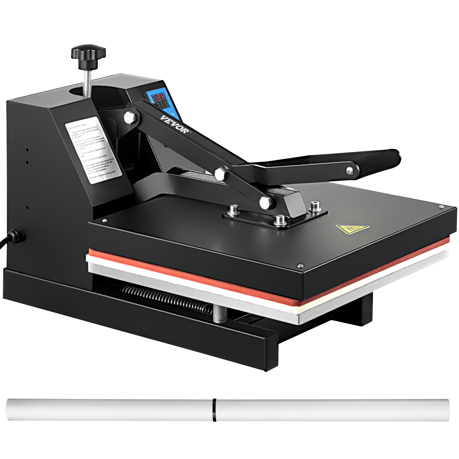 VEVOR Heat Press 38x38 cm Heat Press Machine Industrial Quality Power T Shirt Heat Press Sublimation Machine Clamshell Heat Press Machine for T Shirts