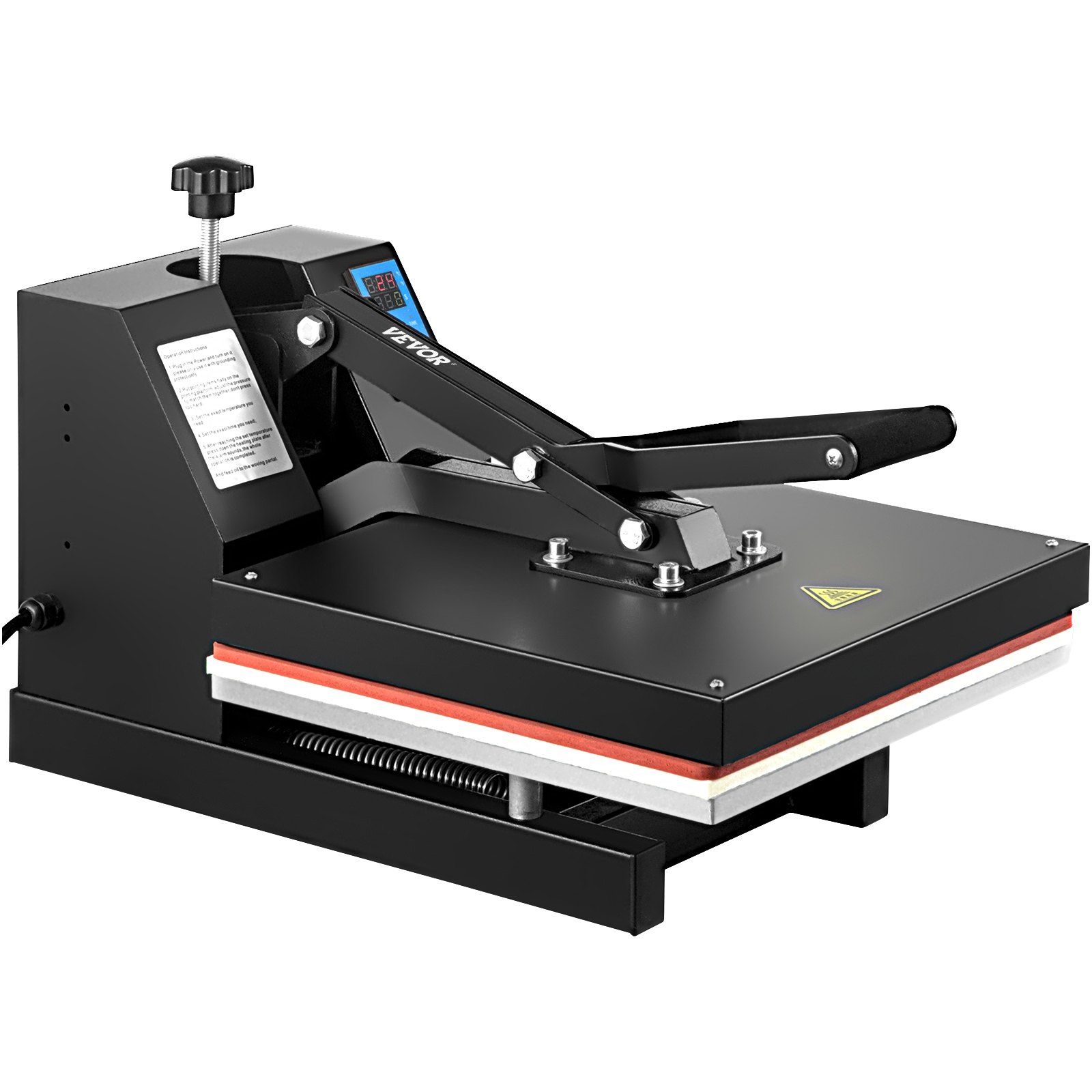VEVOR Heat Press 38x38 cm Heat Press Machine Industrial Quality Power T Shirt Heat Press Sublimation Machine Clamshell Heat Press Machine for T Shirts