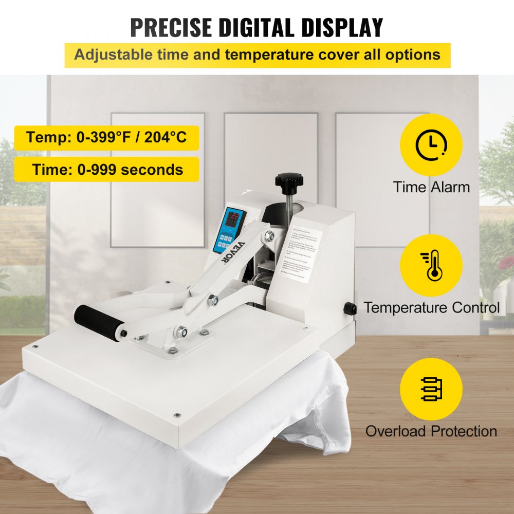 Heat Press Sublimation Machine 15 x 15 Inch White T-Shirt Printing Machine Press