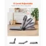 VEVOR Floor Chair, 6-Position Adjustable Meditation Chair with Back Support, Folding Sofa Chair for Reading TV Watching and Gaming, Portable Floor Seat Lounge Sofa Chair for Kids Teens Adults, Gray