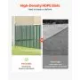 VEVOR Bottom Locking Privacy Slats, Single-Wall Vertical Bottom-Locking Slats for Chain-Link Fence, High-Density HDPE Chain Link Slats Ideally Fit 4' High Fence for Garden, Farm, Sports Field(Green)