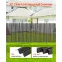 VEVOR Bottom Locking Privacy Slats, Single-Wall Vertical Bottom-Locking Slats for Chain-Link Fence, High-Density HDPE Chain Link Slats Ideally Fit 6' High Fence for Garden, Farm, Sports Field(Black)
