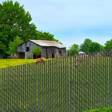 Chain Link Fence Privacy Slats Single-Wall for 6' High Fence Bottom Lock Black