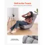 VEVOR Swivel Floor Gaming Chair, 360-Degree Rotating Floor Chair with 4 Adjustable Position Folding Backrest and Lumbar Support, Folding Video Reclining Sofa for Watching TV Reading Playing Game, Gray