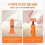 VEVOR 2PCS Adjustable Floor Jack Post House Floor Leveling Lift 30.5 cm-40.6 cm Height