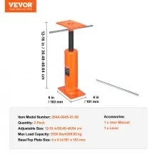 VEVOR 2PCS Adjustable Floor Jack Post House Floor Leveling Lift 12"-16" Height