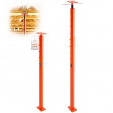 VEVOR House Floor Jack, 54"-150" Height Range, 11200 lbs Max Load Capacity, Adjustable Support Beam Basement Jack Post Pole for Leveling, Lift Support Steel Telescoping Jack for Temporary Support