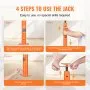 VEVOR Adjustable Floor Jack Post House Floor Leveling Lift 19"-36" Height Range