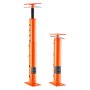 Macaco hidráulico para piso VEVOR, com alcance de altura de 48 a 91 cm, capacidade máxima de carga de 8165 kg, suporte ajustável para nivelamento de porão, suporte telescópico de aço para elevação e sustentação temporária.