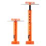 Macaco hidráulico para piso VEVOR, com alcance de altura de 48 a 91 cm, capacidade máxima de carga de 8165 kg, suporte ajustável para nivelamento de porão, suporte telescópico de aço para elevação e sustentação temporária.