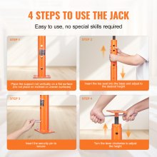 VEVOR Adjustable Floor Jack Post House Floor Leveling Lift 48.26-91.44 cm Height