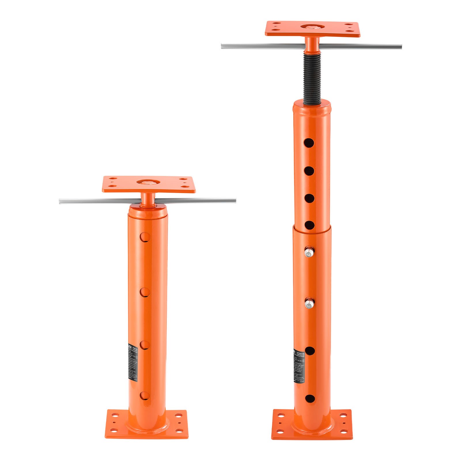 VEVOR House Floor Jacks, 2 Pack 19-36 Inch Height Range, 18000 lbs Max Load Capacity, Adjustable Support Beam Basement Jack Post Pole for Leveling, Lift Steel Telescoping Post for Temporary Support