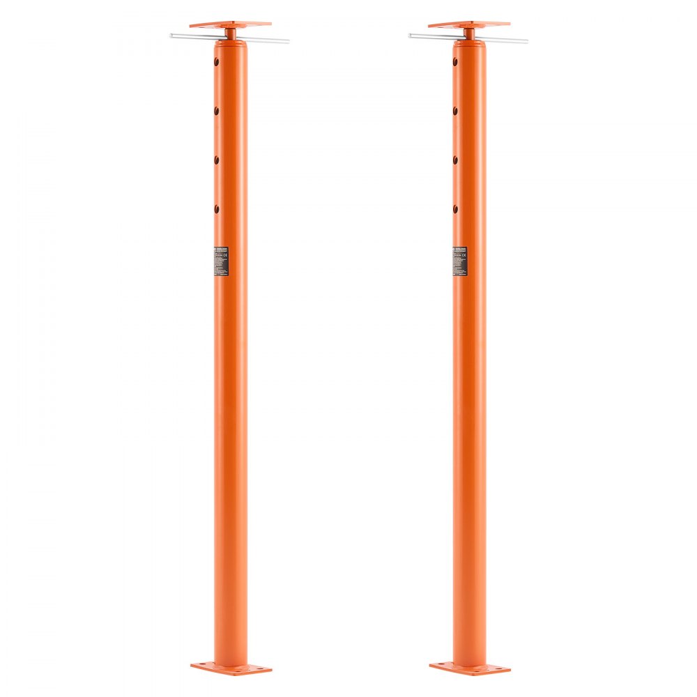 VEVOR House Floor Jacks, 2 Pack 53-93 Inch Height Range, 18000 lbs Max Load Capacity, Adjustable Support Beam Basement Jack Post Pole for Leveling, Lift Steel Telescoping Post for Temporary Support