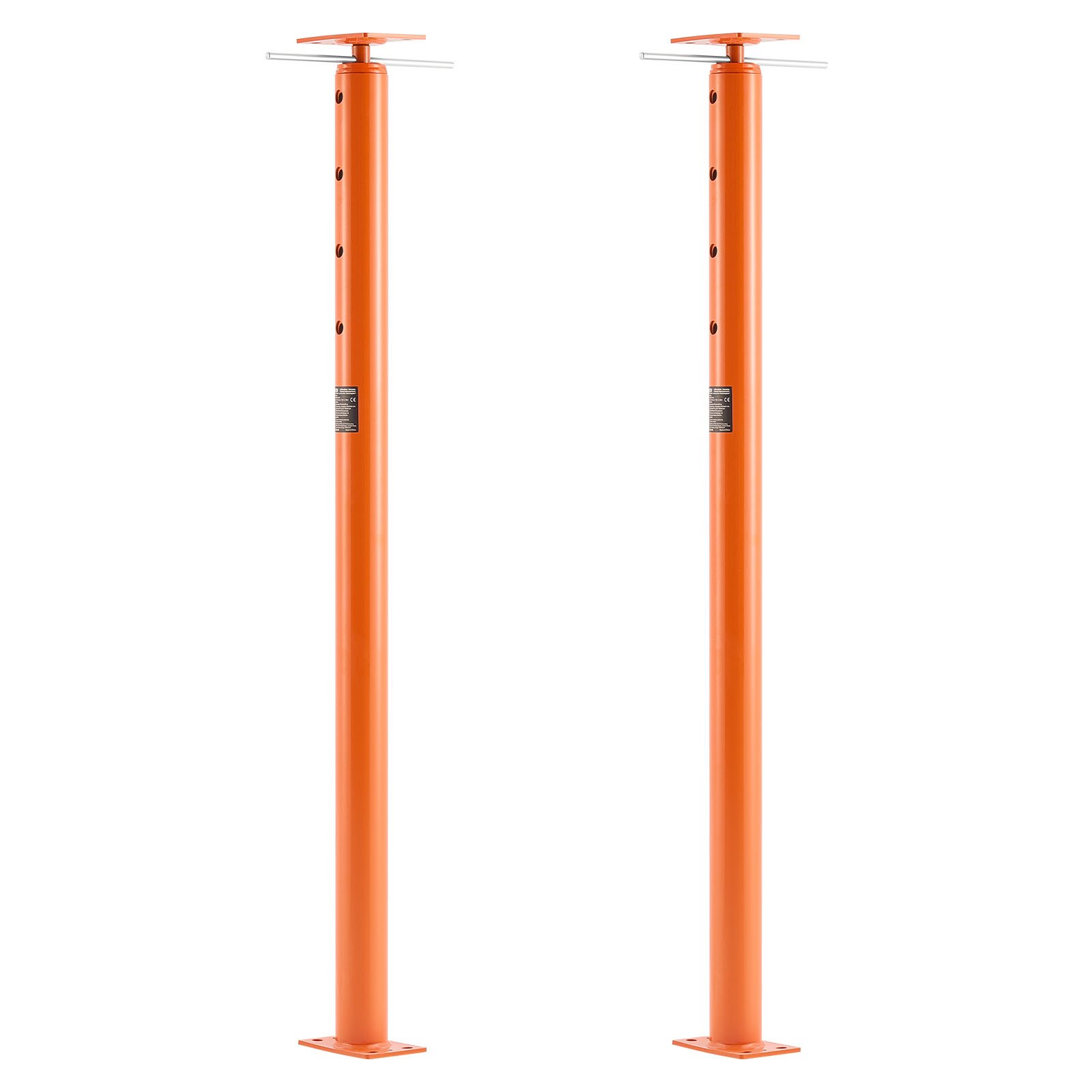 VEVOR House Floor Jacks, 2 Pack 53-93 Inch Height Range, 18000 lbs Max Load Capacity, Adjustable Support Beam Basement Jack Post Pole for Leveling, Lift Steel Telescoping Post for Temporary Support