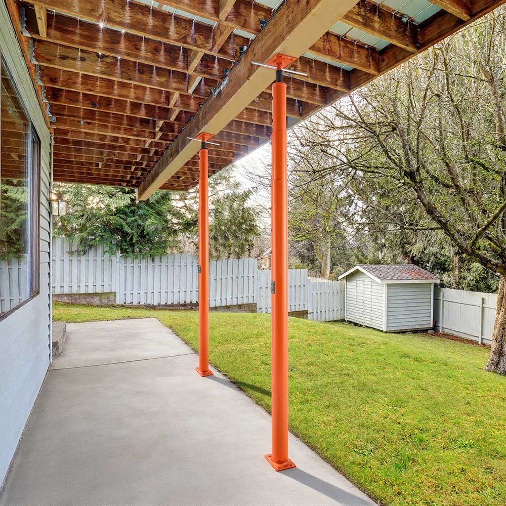 VEVOR House Floor Jacks, 2 Pack 54-150 Inch Height Range, 11200 lbs Max Load Capacity, Adjustable Support Beam Basement Jack Post Pole for Leveling, Lift Steel Telescoping Post for Temporary Support