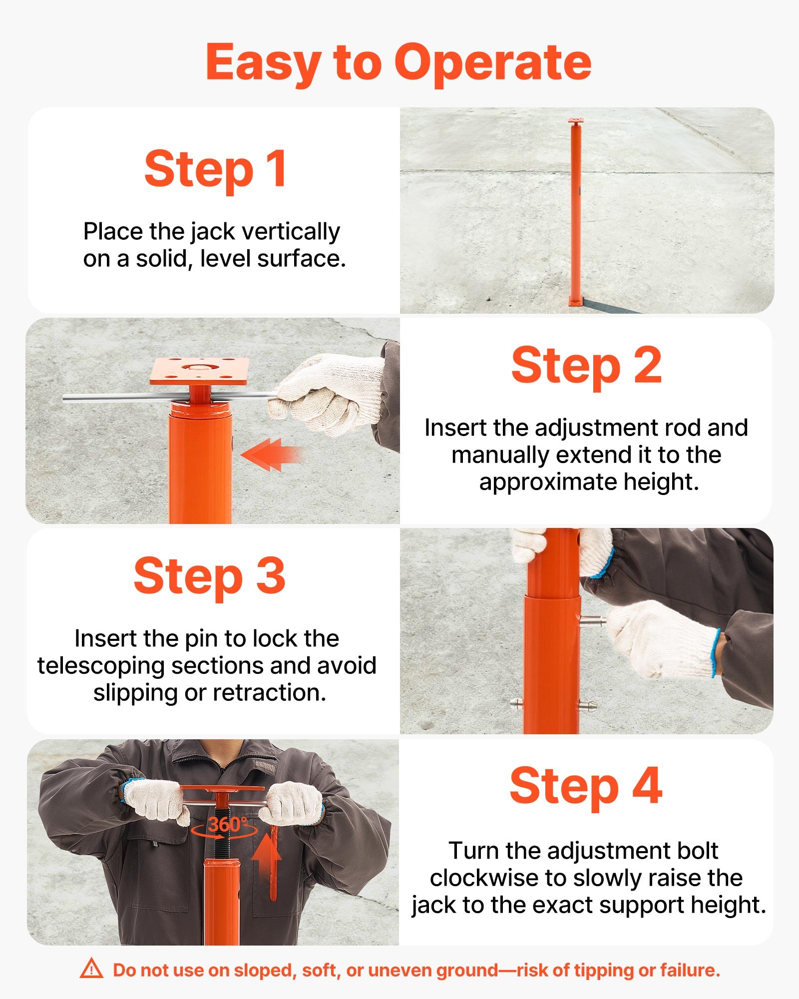 VEVOR House Floor Jacks, 2 Pack 54-150 Inch Height Range, 11200 lbs Max Load Capacity, Adjustable Support Beam Basement Jack Post Pole for Leveling, Lift Steel Telescoping Post for Temporary Support