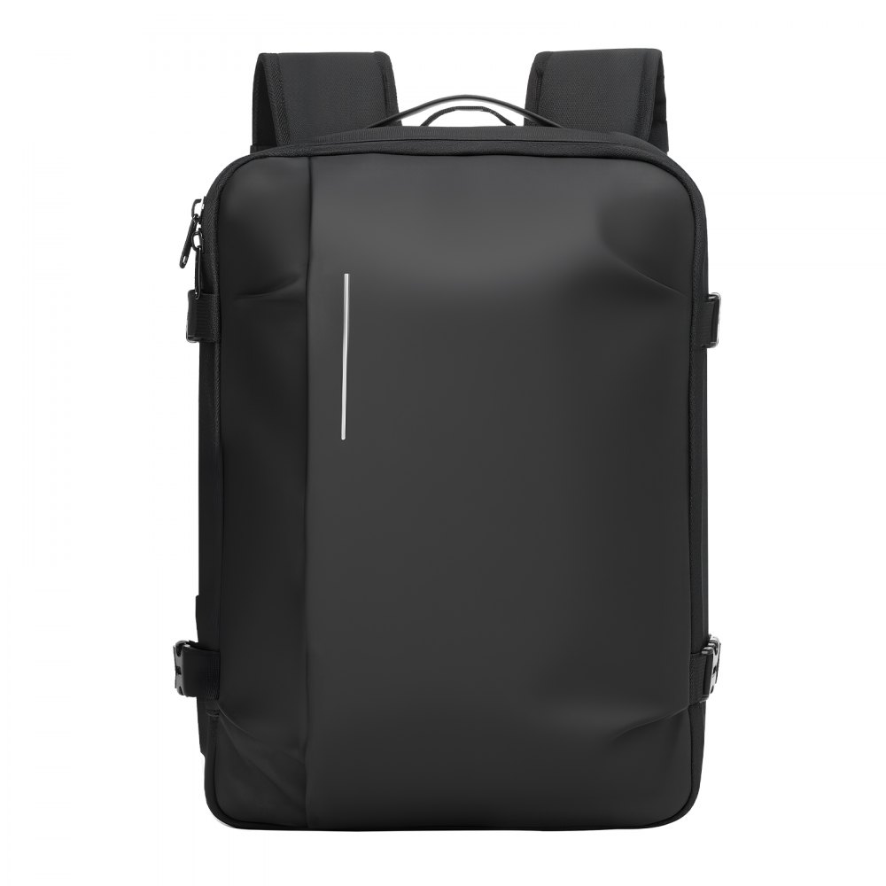 VEVOR Vacuum Travel Backpack, 35L, Vacuum Seal Compression Travel Backpack with Air Pump, Multiple Pockets & Compartments, Water-Resistant Carry-On Suitcase Luggage, Casual Personal Item Bag, Black