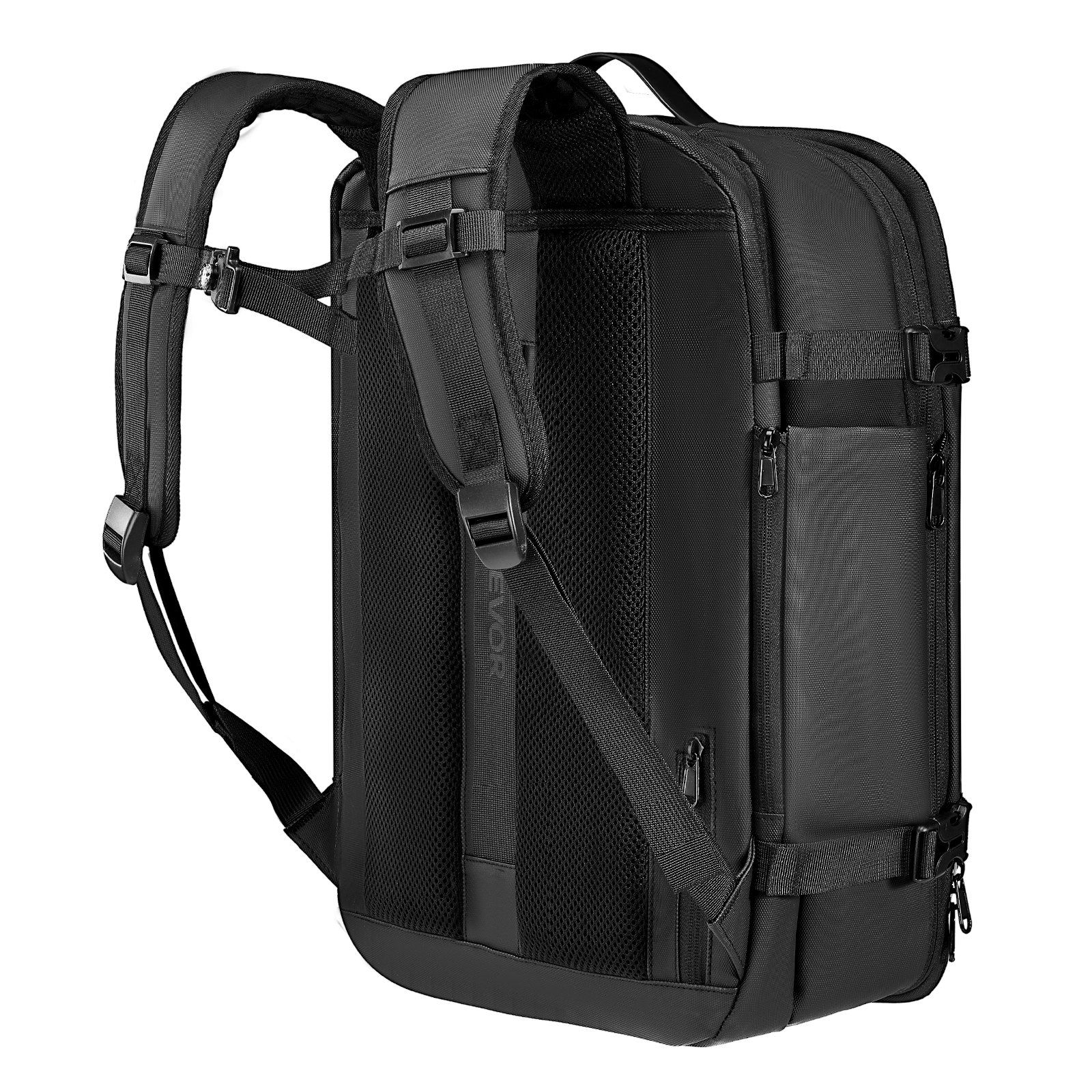 VEVOR Vacuum Travel Backpack, 65L, Expandable Vacuum Seal Compression Travel Backpack with Pump, with TSA-Approved Lock, Airback Vacpack, Water-Resistant Carry-On Suitcase Luggage, for Business, Black