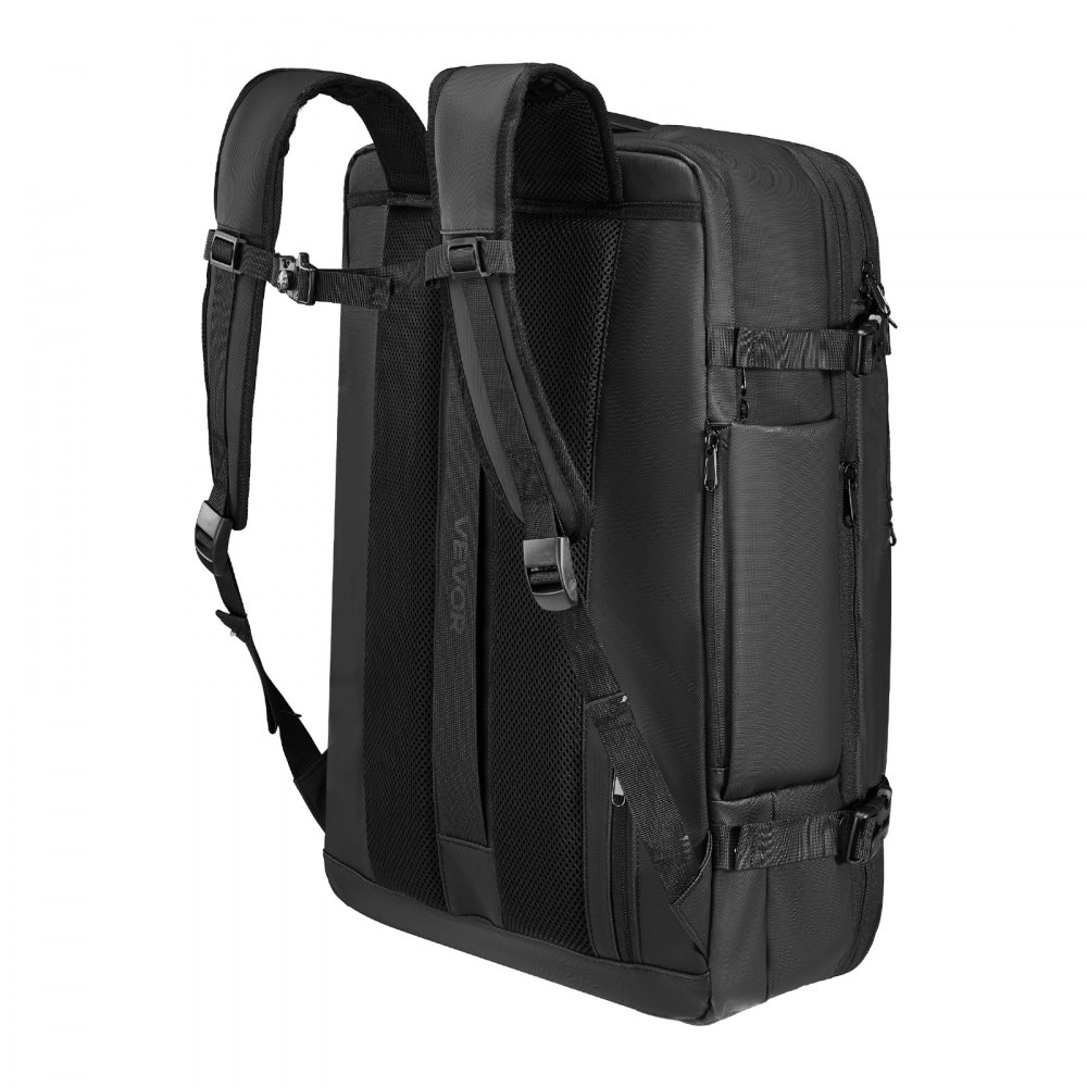 VEVOR Vacuum Travel Backpack, 80L, Expandable Vacuum Seal Compression Travel Backpack with Pump, with TSA-Approved Lock, Airback Vacpack, Water-Resistant Carry-On Suitcase Luggage, for Business, Black