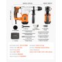 VEVOR Rotary Hammer Drill, 1-1/8 in SDS-Plus Electric Corded Heavy Duty Rotary Hammer, Including 3 Drill Bits, Flat Chisel, Pointed Chisel, Grease, Brush, and Carrying Case, for Concrete and Masonry