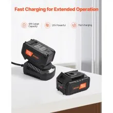 20V SDS-Plus Cordless Rotary Hammer Drill Kit 0.6-Inch 1000RPM 2 Functions