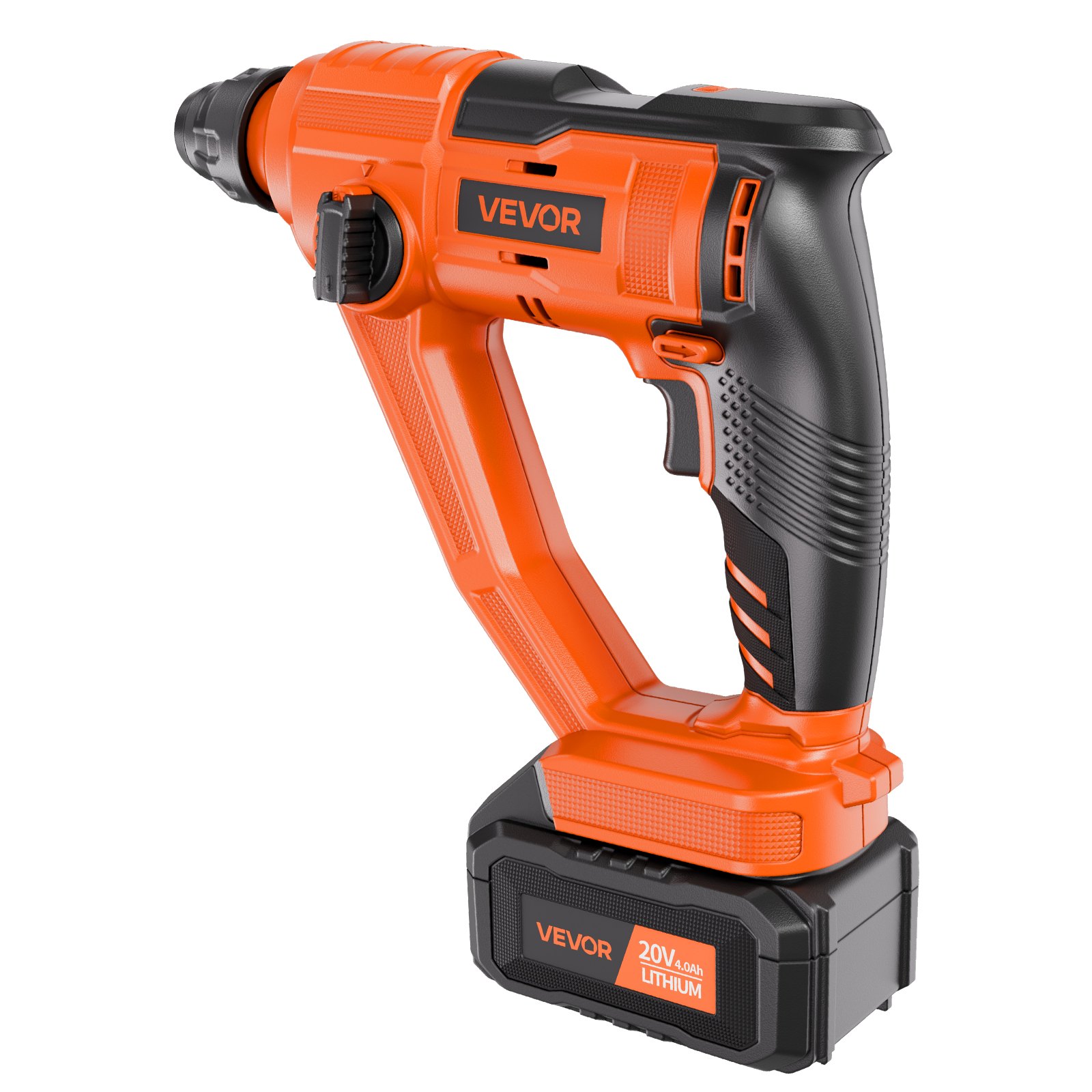 VEVOR 20V Cordless Hammer Drill, Lithium-Ion 0.6 Inch Rotary Hammer Driver, SDS-Plus Electric Lightweight Power Tool Kit with Battery and Charger, 2 Functions, 1000 RPM, 5100 BPM