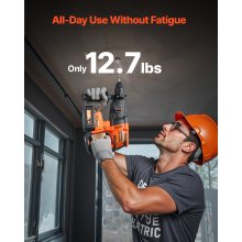 20V SDS-Plus Brushless Cordless Rotary Hammer Drill Kit 1 In 1200RPM 4 Functions