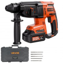 20V SDS-Plus Brushless Cordless Rotary Hammer Drill Kit 1.1 In 1200RPM 4Function