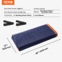VEVOR Moving Blankets, 1829x1016 mm, 12 kg/dz Weight, 6 Packs, Professional Non-Woven & Recycled Cotton Packing Blanket, Heavy Duty Mover Pads for Protecting Furniture, Floors, Appliances, Blue/Orange