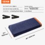 VEVOR flyttfiltar, 72" x 40", 26 lbs/dz vikt, 6-pack, professionell ovävd och återvunnen bomullsfilt, tunga flyttunderlägg för att skydda möbler, golv, apparater, blå/orange