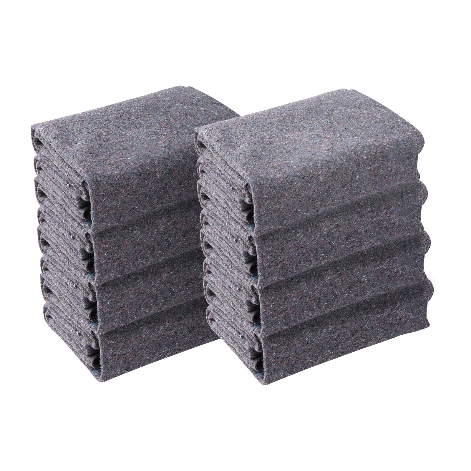 VEVOR Moving Blankets,182.9 x 137.2 cm, 9.5 kg/dz Weight, 12 Packs, Professional Recycled Cotton Packing Blanket, Large Heavy Duty Shipping Mover Pads Perfect for Protecting Furniture, Floors, Appliances