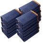 Κουβέρτες VEVOR Moving, 80" x 72", 65 lbs/dz Βάρος, 12 συσκευασίες, Επαγγελματική κουβέρτα συσκευασίας από μη υφασμένο και ανακυκλωμένο βαμβάκι, βαρέως τύπου μαξιλαράκια για προστασία επίπλων, δάπεδα, οικιακές συσκευές, μπλε/πορτοκαλί