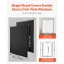 VEVOR 2 Pack Sound Dampening Blankets, 2438 x 2032 mm, Extra Large Soundproof Blanket with Grommets, Studio Grommeted Blanket with Cotton Filling, for Window, Door, Light Blocker, Music Recording