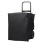 VEVOR firewood log cart with black cover and sturdy handlebars on wheels.